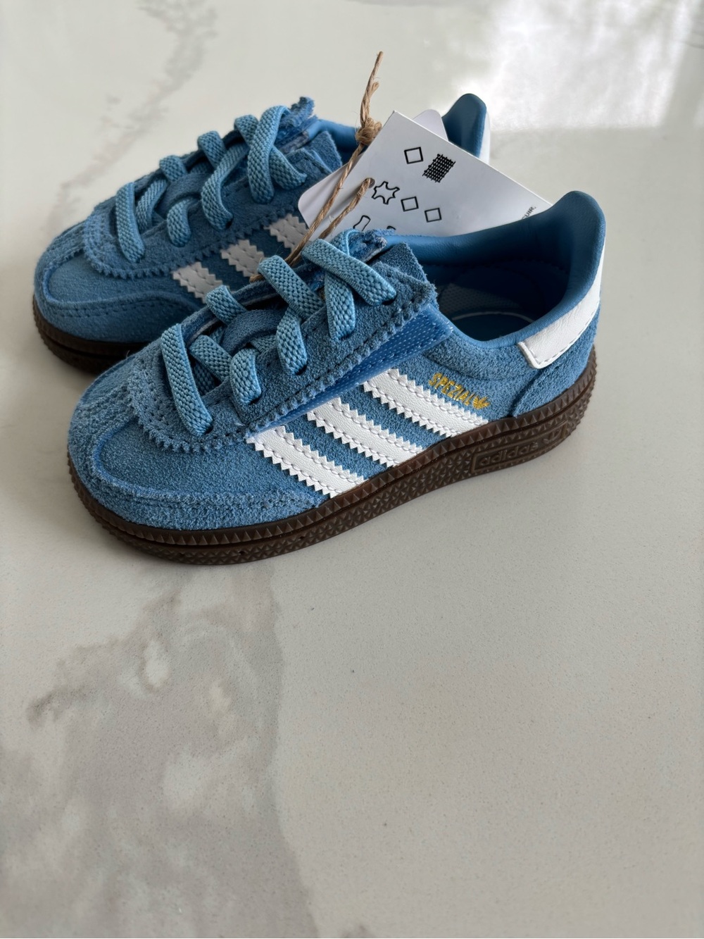Kids Blue Athletic Shoes Tag